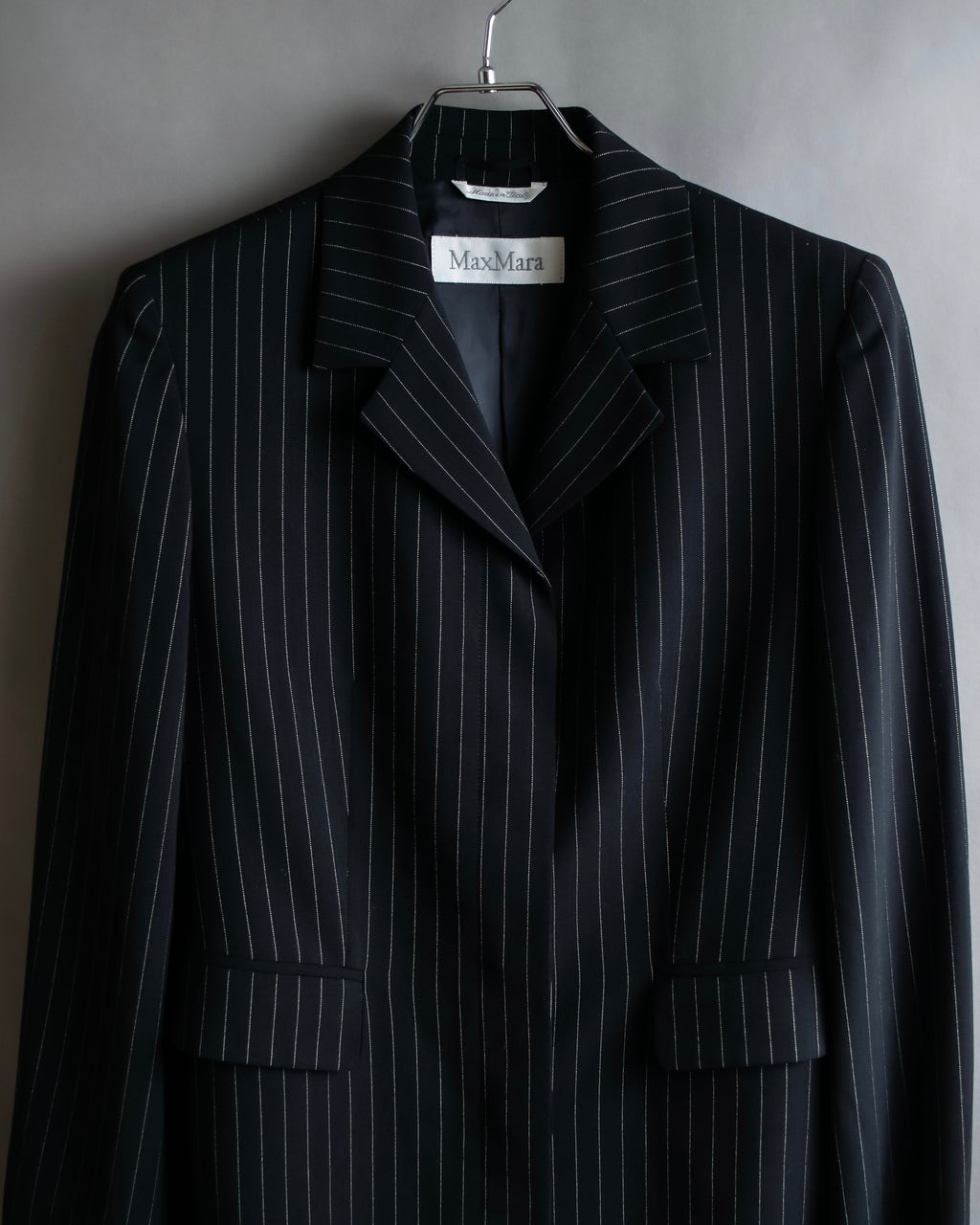 "Max Mara" Pinstripe short length tailored jacket