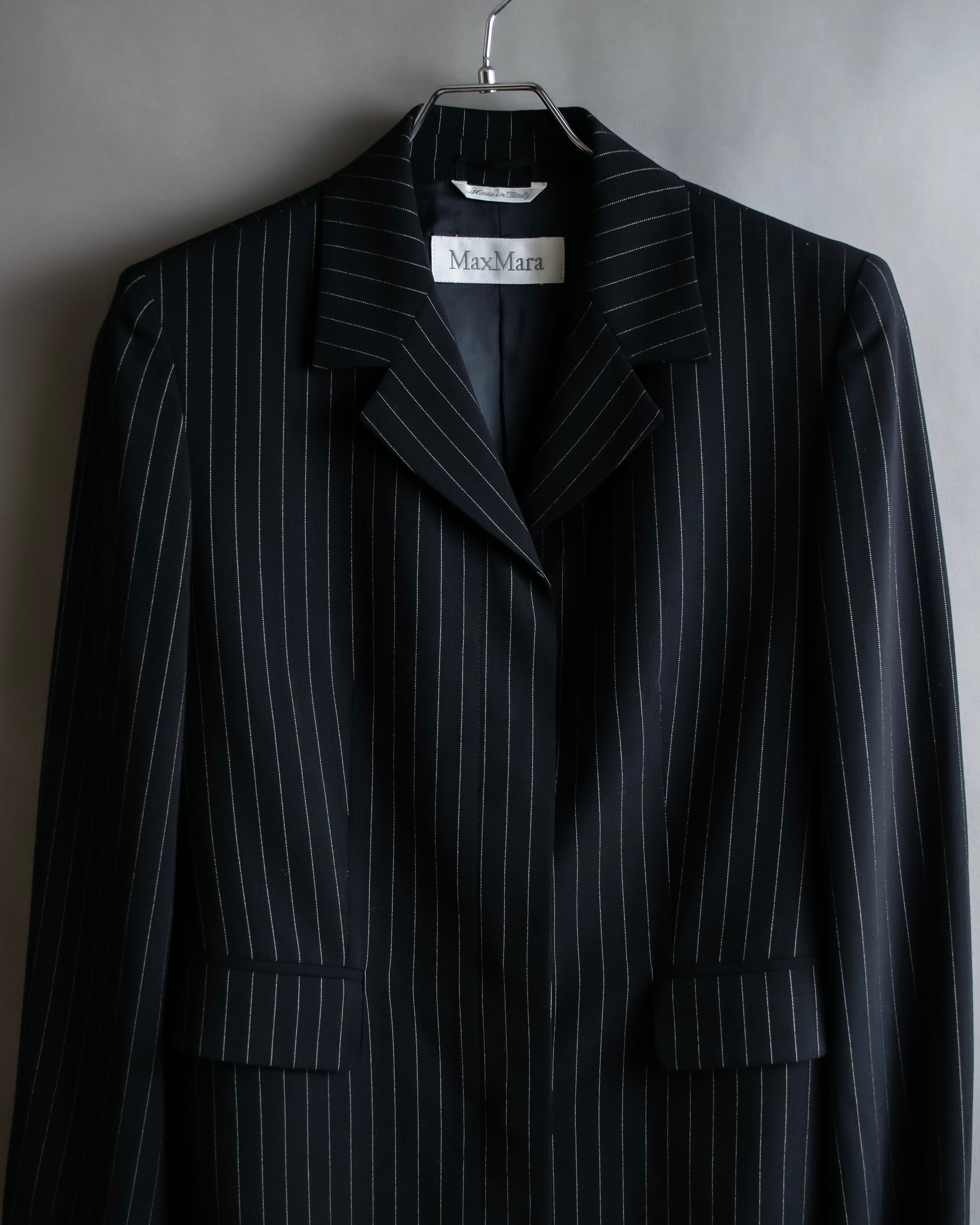 "Max Mara" Pinstripe short length tailored jacket
