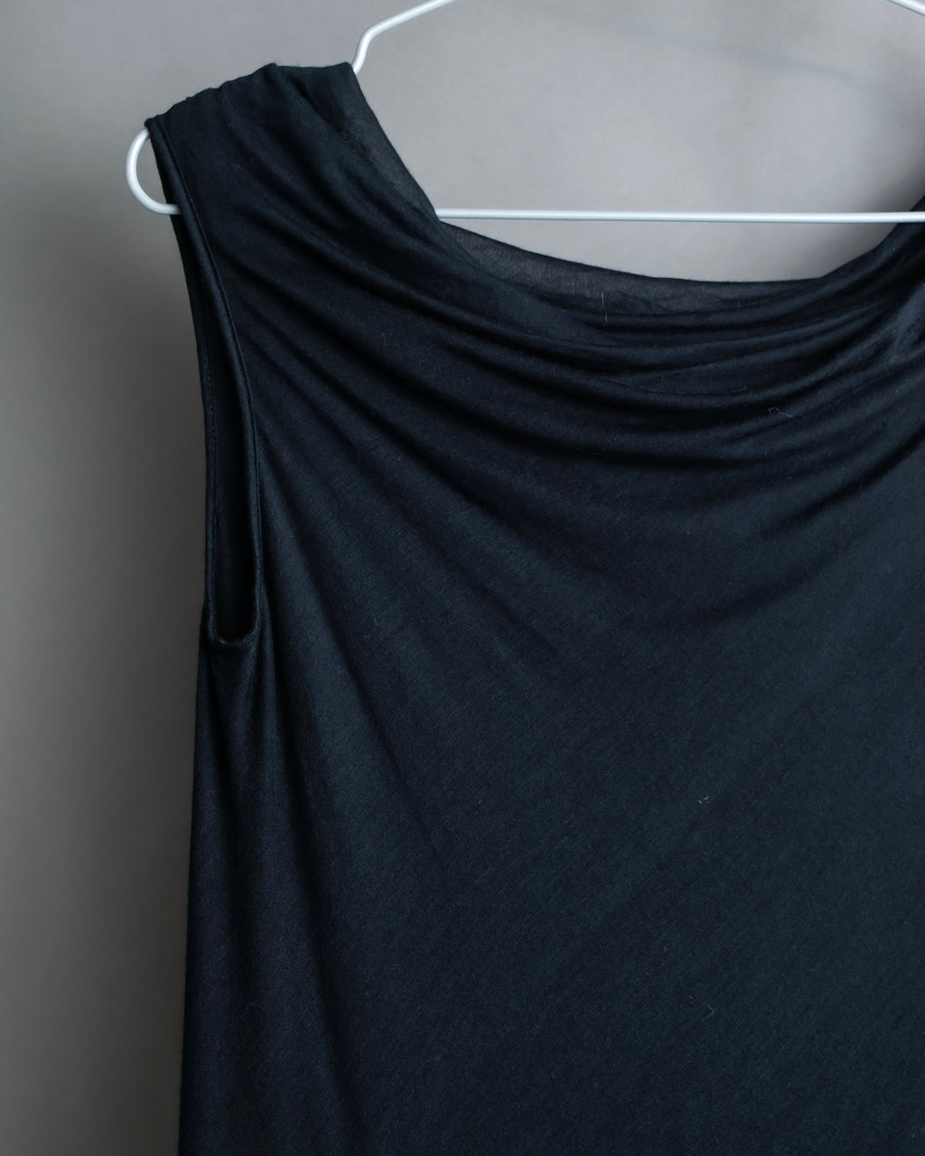 "Rick Owens Lilies" Fringe design draping sleeveless tops