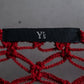 "Y's" Vivid red color mesh knit pullover