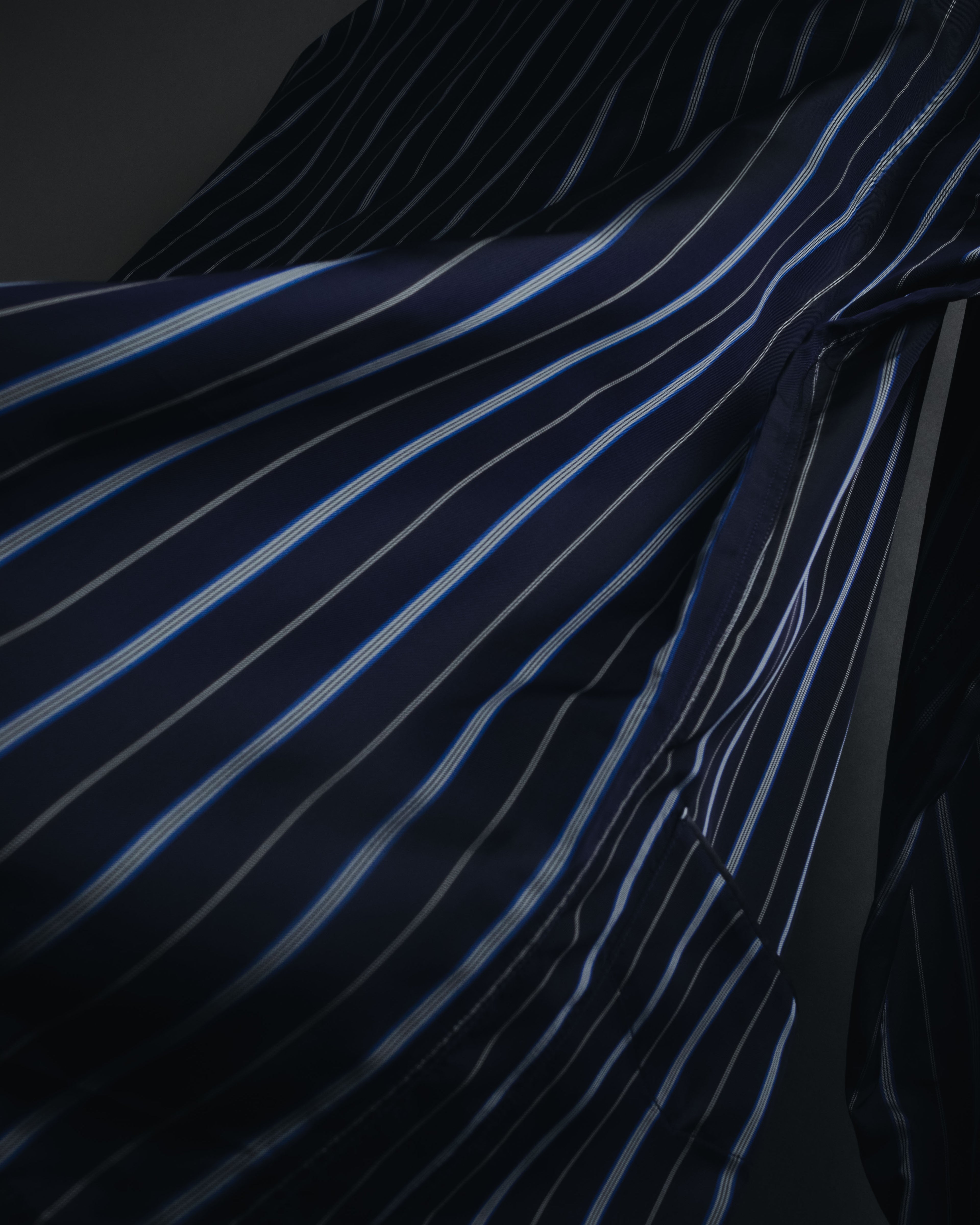 "Maison Margiela" 2021AW piped striped lounge shirt