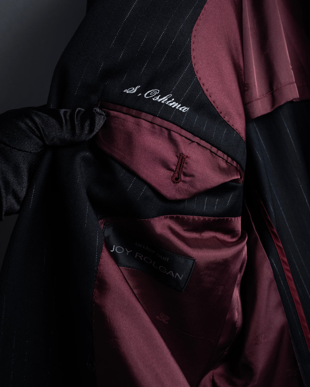 "BALENCIAGA" Chalk stripe pattern long silhouette set up