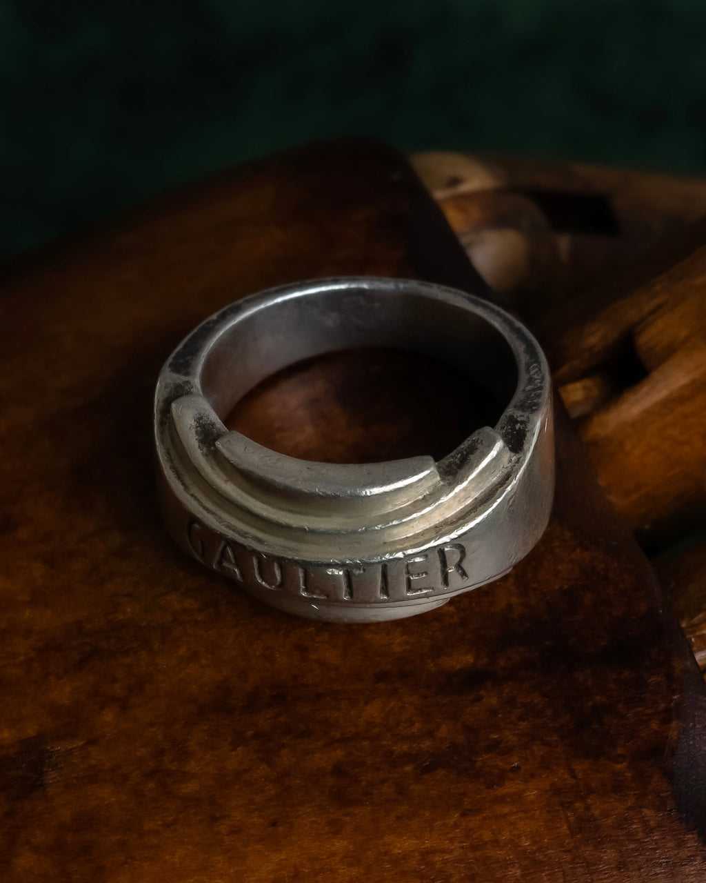 "JEAN PAUL GAULTIER" Logo engraved silver 925 ring