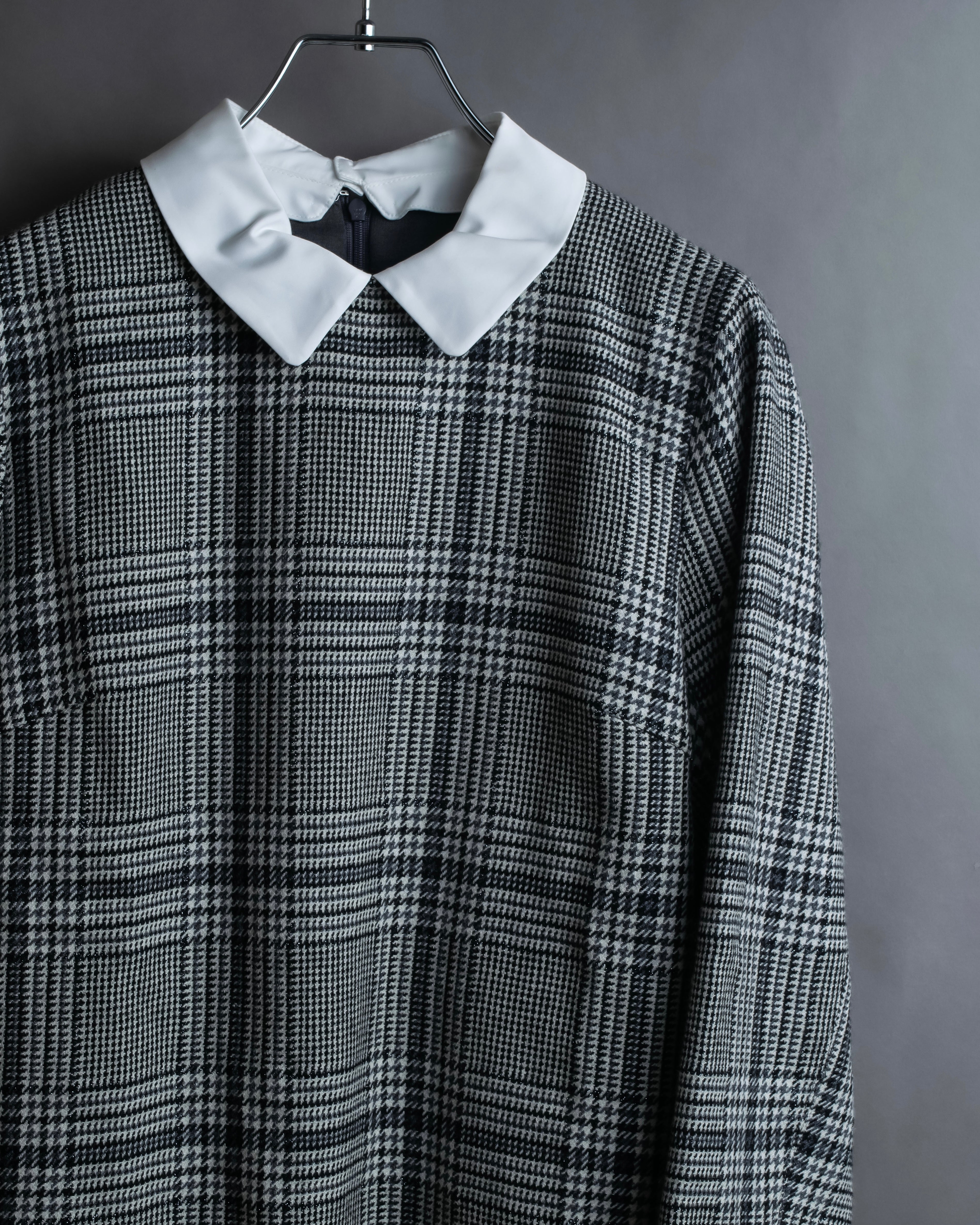 "MACKINTOSH" Glen check pattern straight line dress