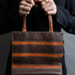 "CELINE" Macadam Pattern Three Line Handbag