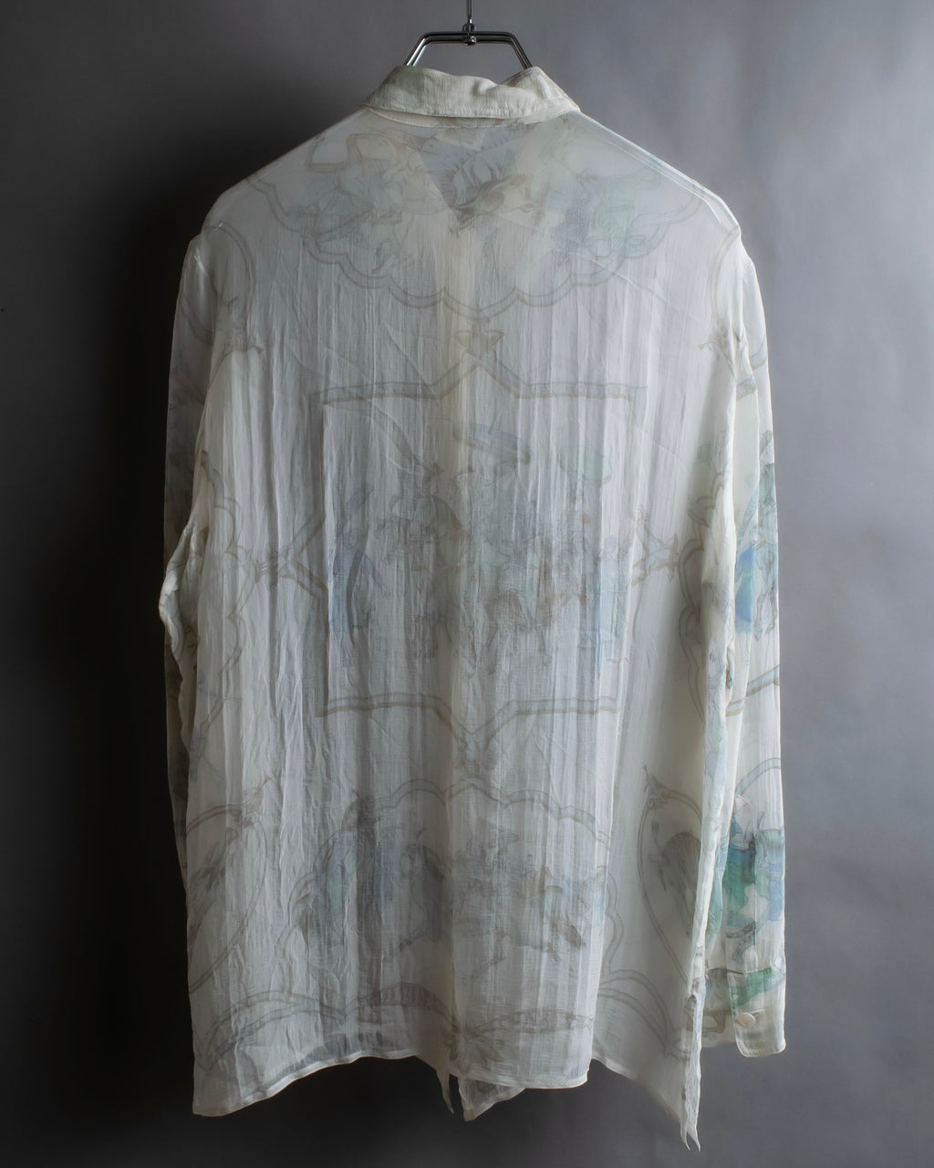 "HERMES" Margiela period abstract pattern shirt