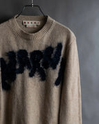 "MARNI" Logo shaggy design oversized knit