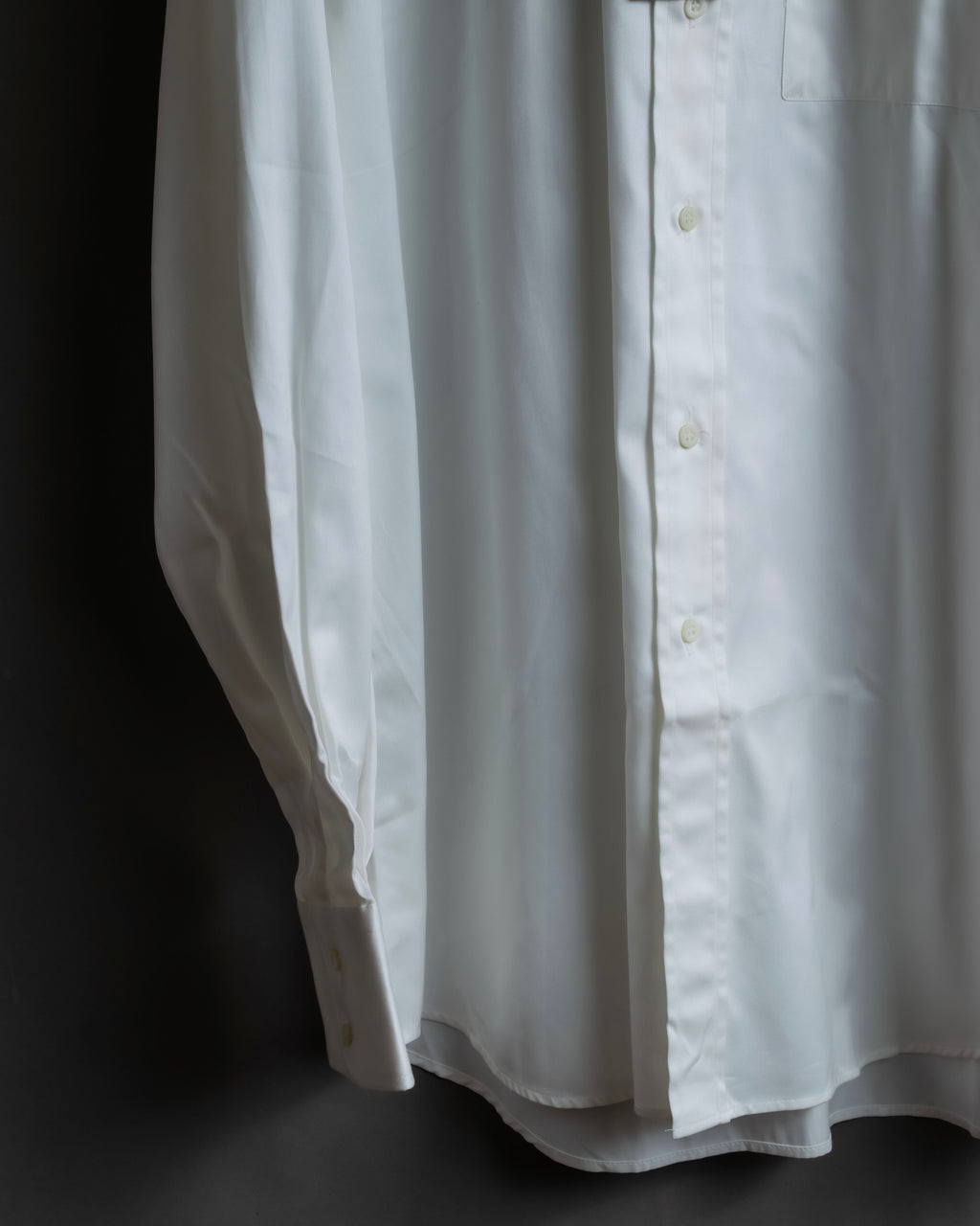 "GUCCI" Slightly glossy cotton white shirt