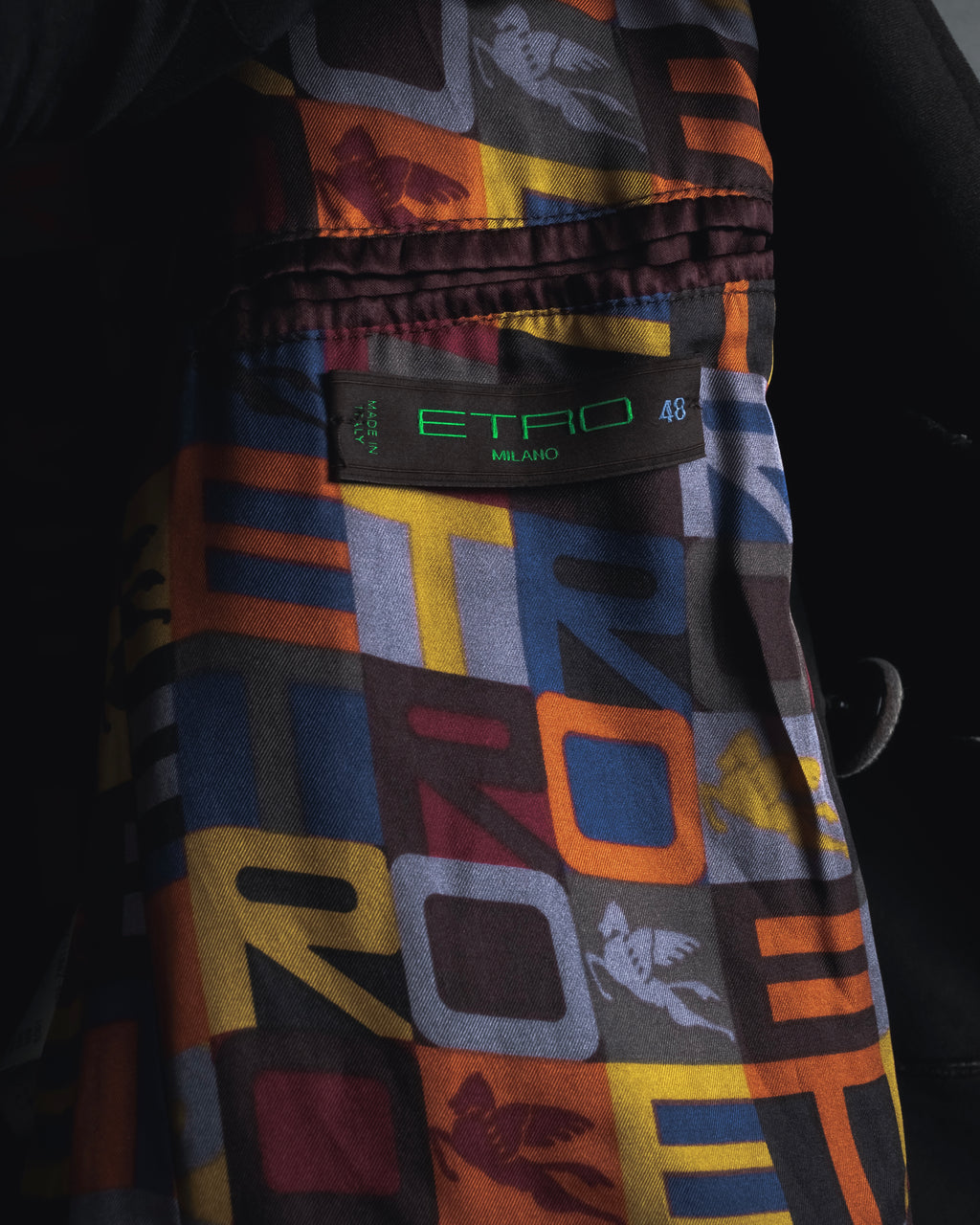 "ETRO" 08AW graphic-lined double-breasted coat
