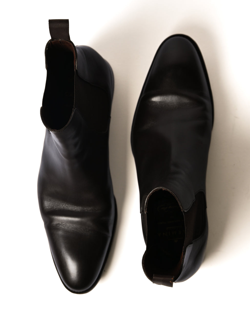 CARMINA Shoemaker/ Beautiful Box-Calf Leather Chelsea Boots Dark Brown