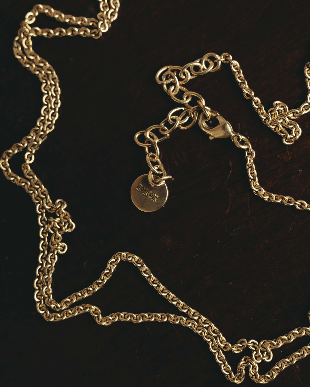 "DIOR" 20's Sculptural turtle long pendant necklace