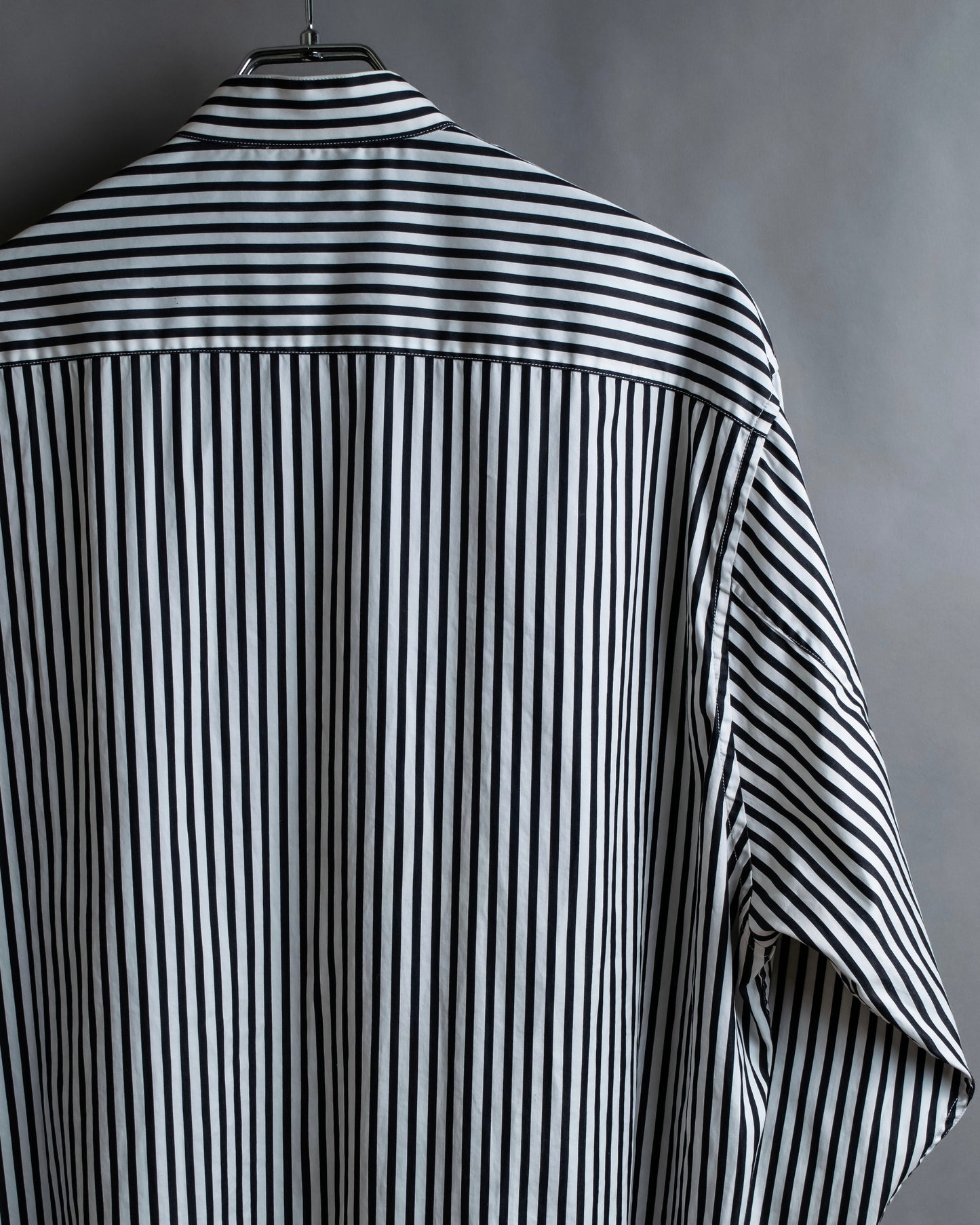 "GIVENCHY" Asymmetrical stripe pattern different thicknesses shirt