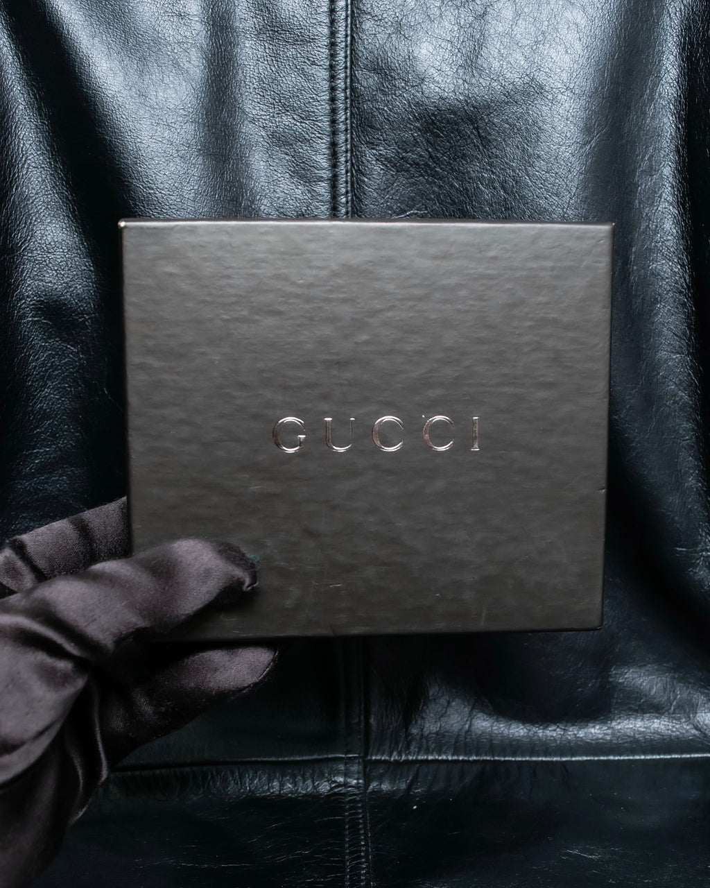 "GUCCI" Canvas and leather bi-fold wallet