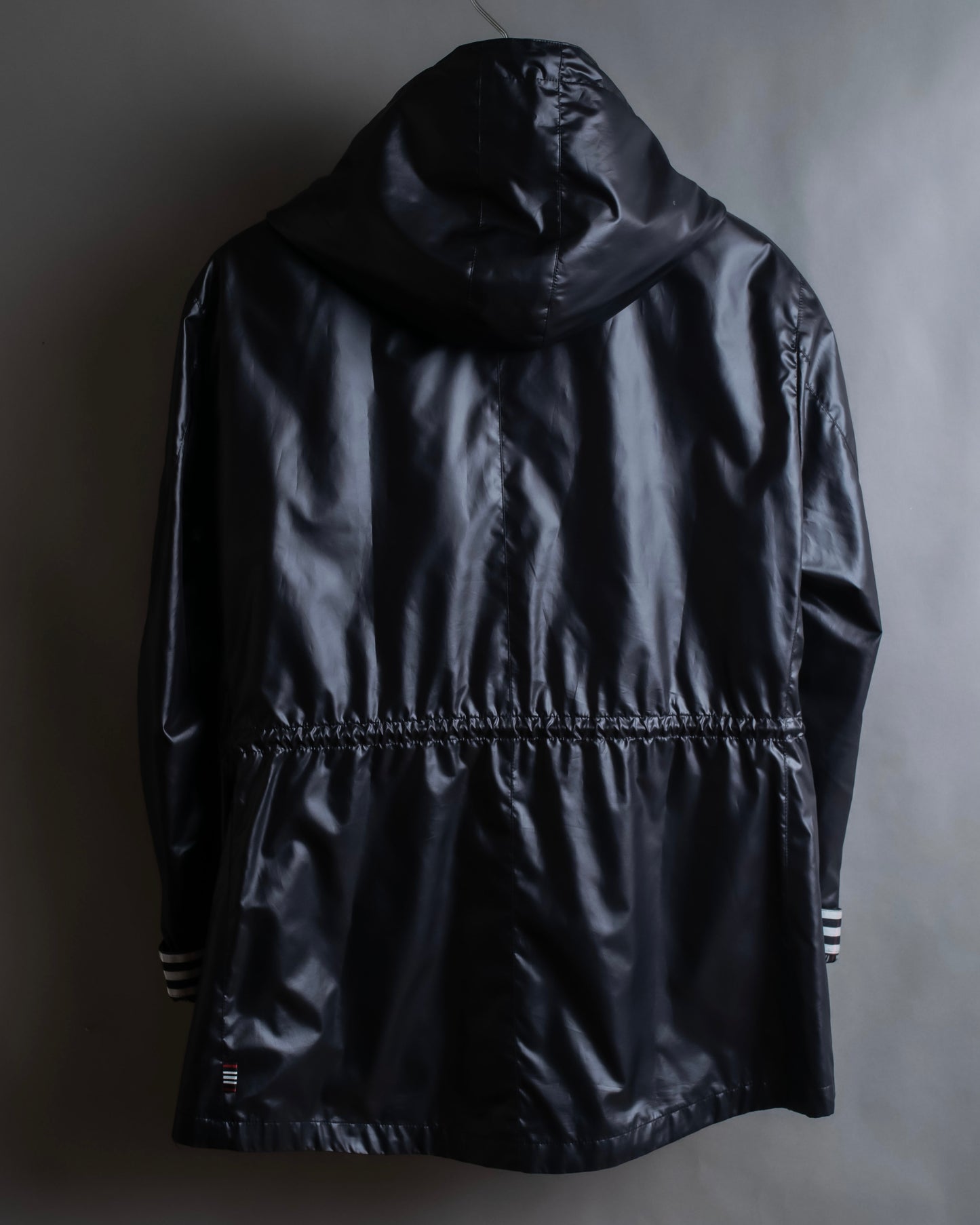 "BURBERRY Black Label" Checked nylon gather hooded blouson