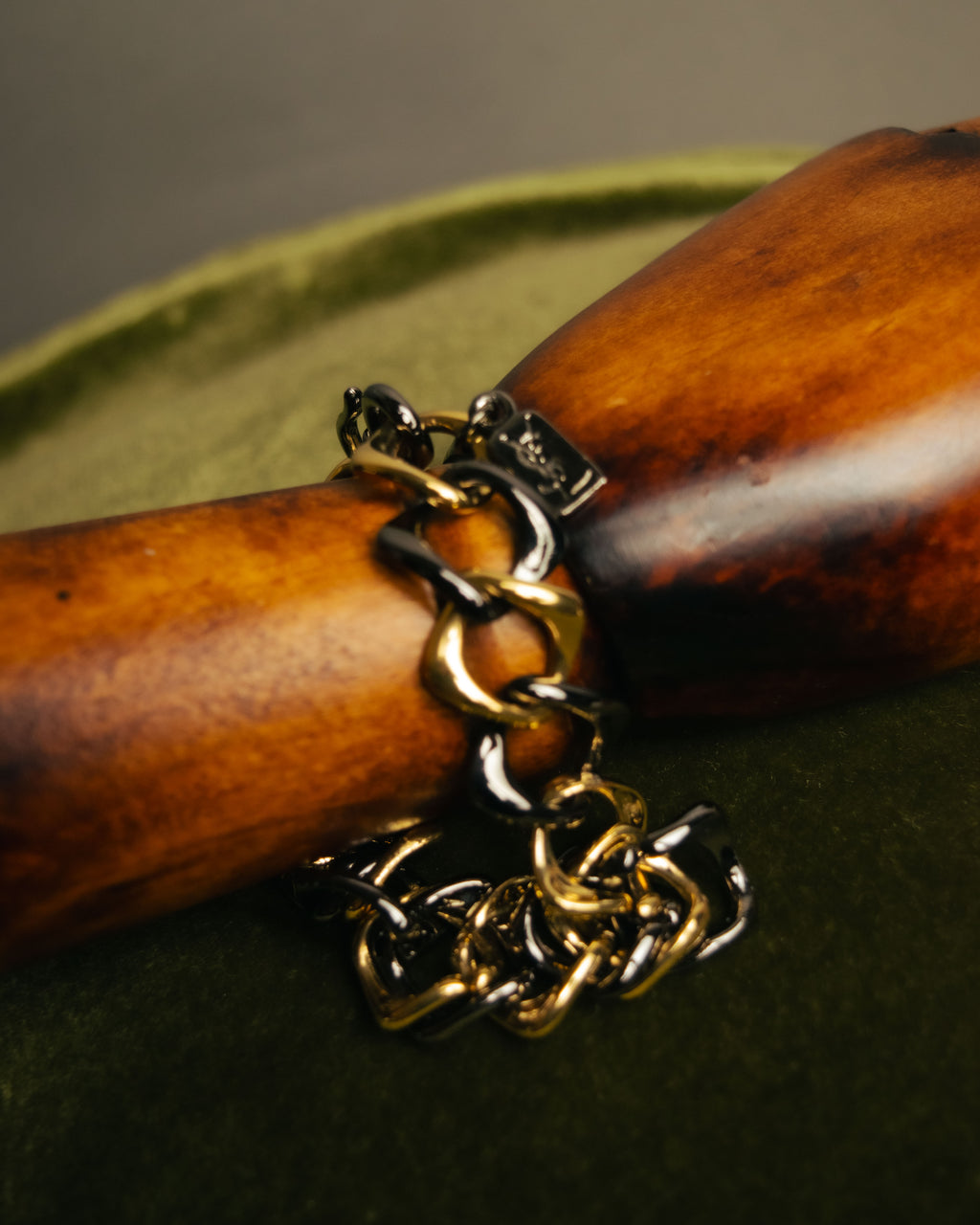 “Yves Saint Laurent” 80’s-90’s Two tone chain bracelet