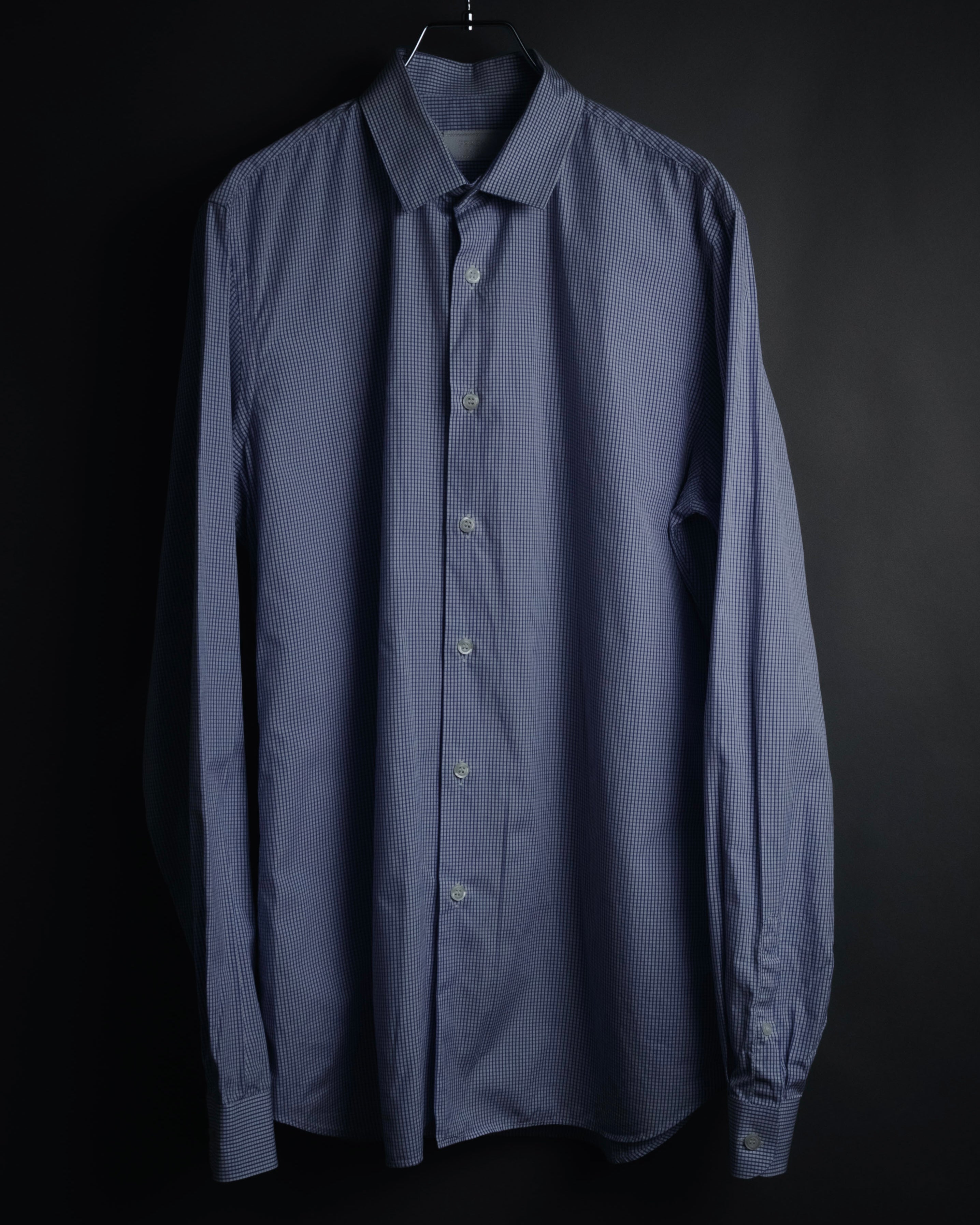 "PRADA" 2014 Micro check modern dress shirt