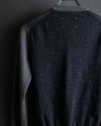 "Maison Martin Margiela" 2008SS two-tone V-neck knit