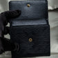 "Louis Vuitton" Horizontal Stripe Compact Leather Wallet