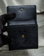 "Louis Vuitton" Horizontal Stripe Compact Leather Wallet