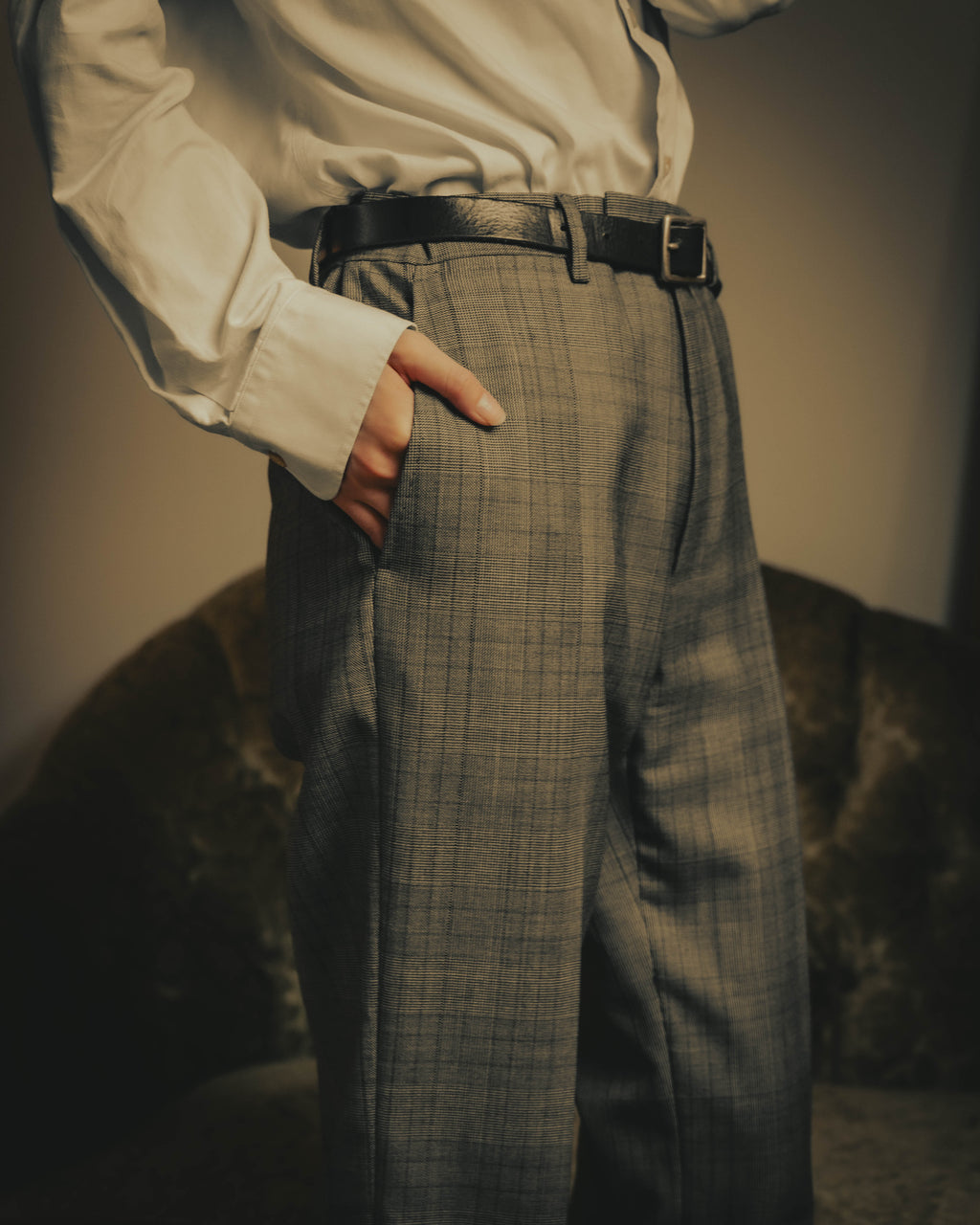 -SPECIAL- “GUCCI” 2019-2021 Glen check double-breasted wool suit