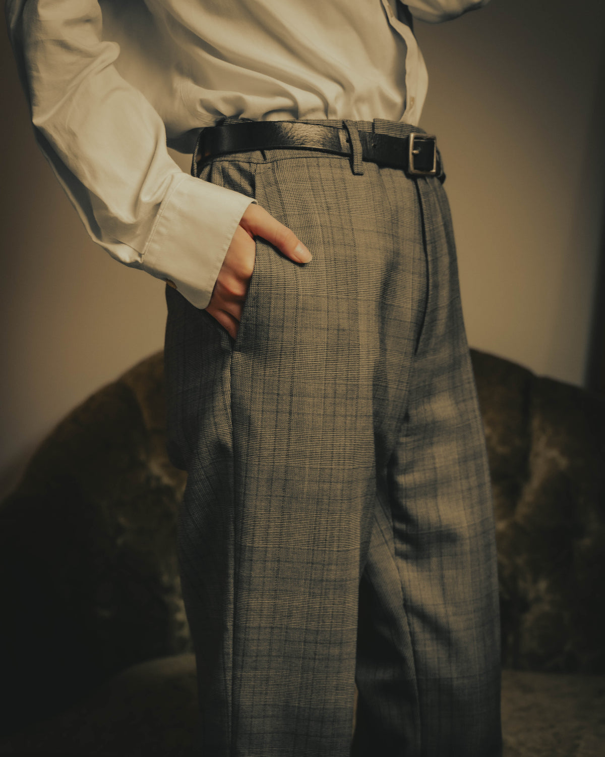-SPECIAL- “GUCCI” 2019-2021 Glen check double-breasted wool suit