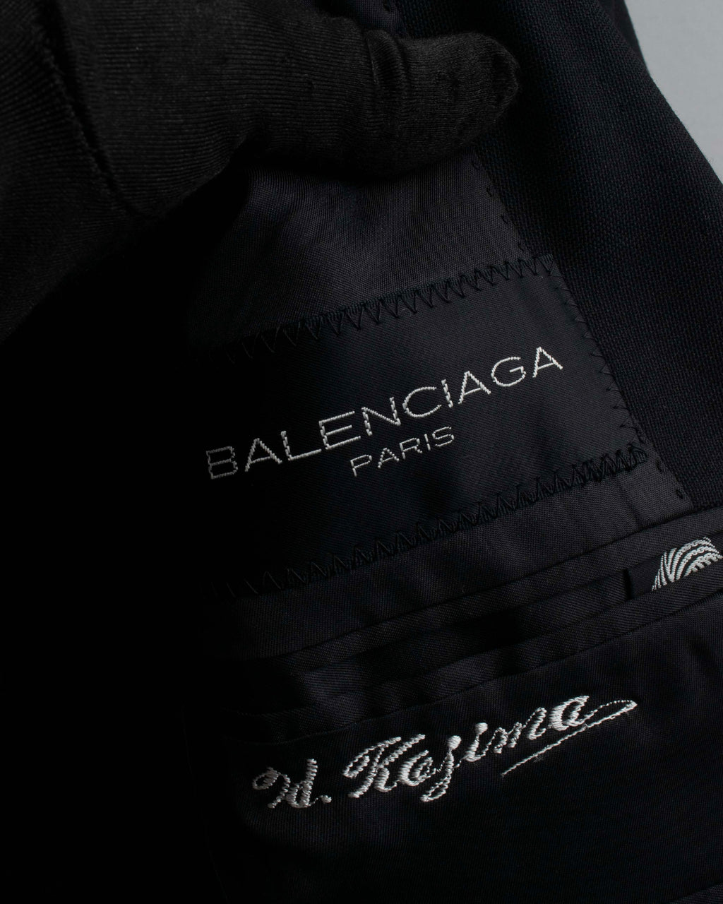"BALENCIAGA" Structured tailored shawl collar jacket