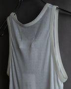 "MAISON MARGIELA" Stitch design net sheer tank top