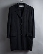 “Christian Dior” 90’s pinstriped four-button long tailored jacket