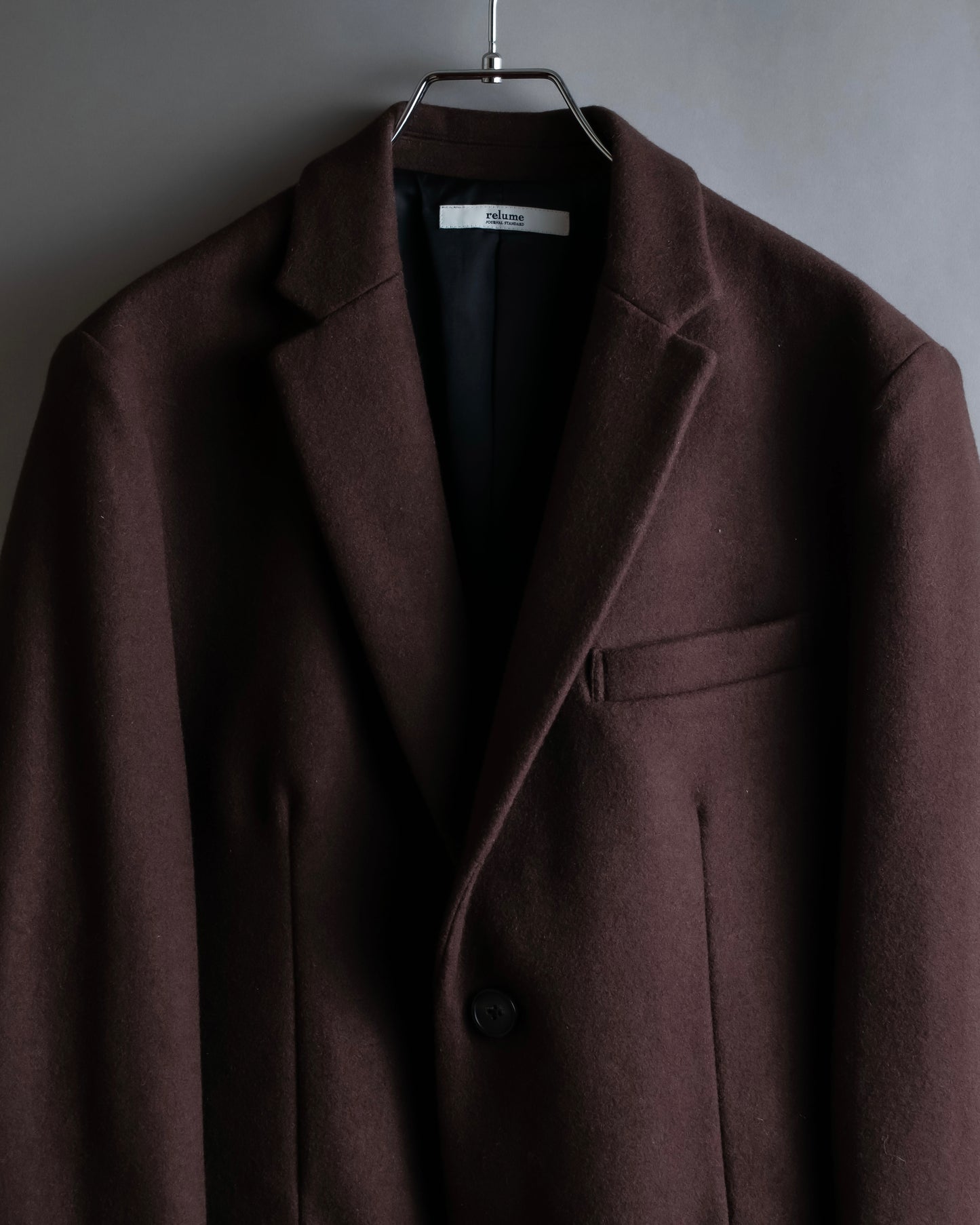 "JOURNAL STANDARD relume"
Oversized wool blend mid length chester coat