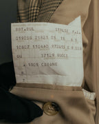 "GUCCI" 90's-00's Vintage houndstooth and glen check structured cotton jacket