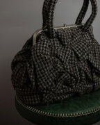 "JUNYA WATANABE COMME des GARCONS" Mixed tweed gathered detail clasp bag