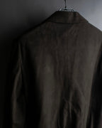 "Christian Dior PRETA-PORTER" CD logo embroidered suede tailored jacket