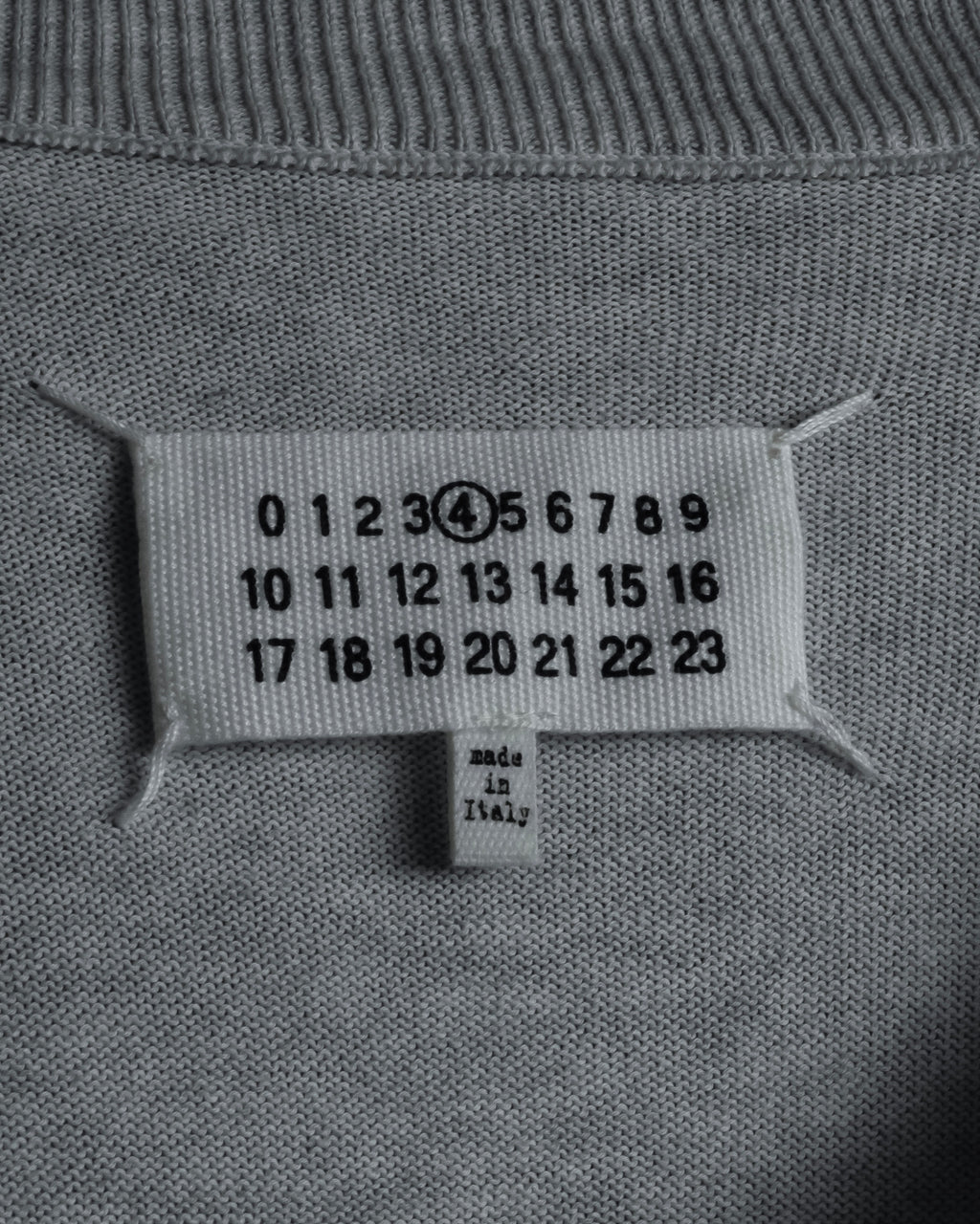 "Maison Margiela" 18SS elbow patch cotton v-neck knit