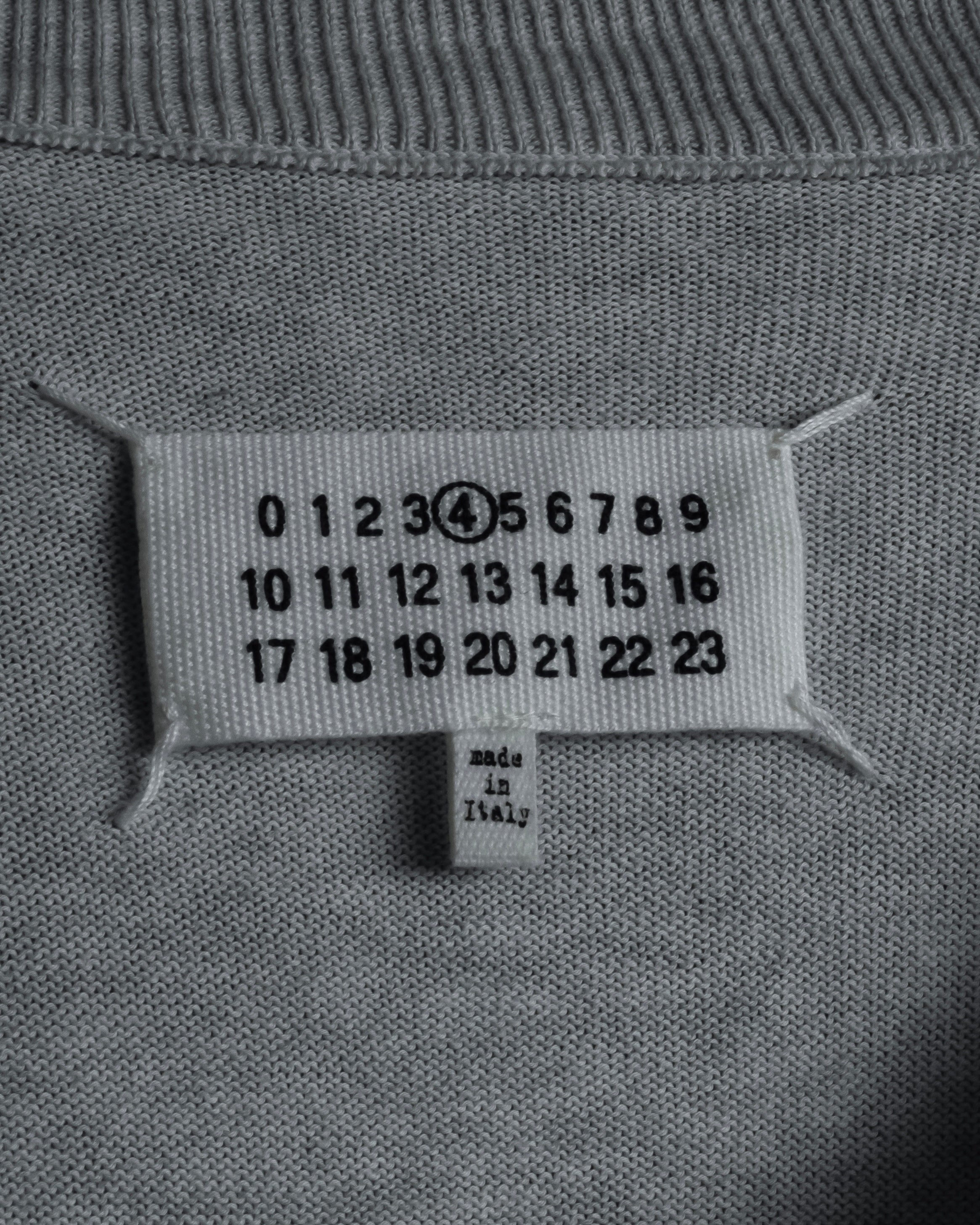 "Maison Margiela" 18SS elbow patch cotton v-neck knit