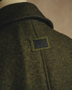 "D&G" 90's-00's Structured double-breasted wool-blend long coat