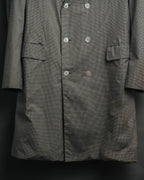 -SPECIAL- "Y's for men" 80's Double breasted houndstooth long jacket