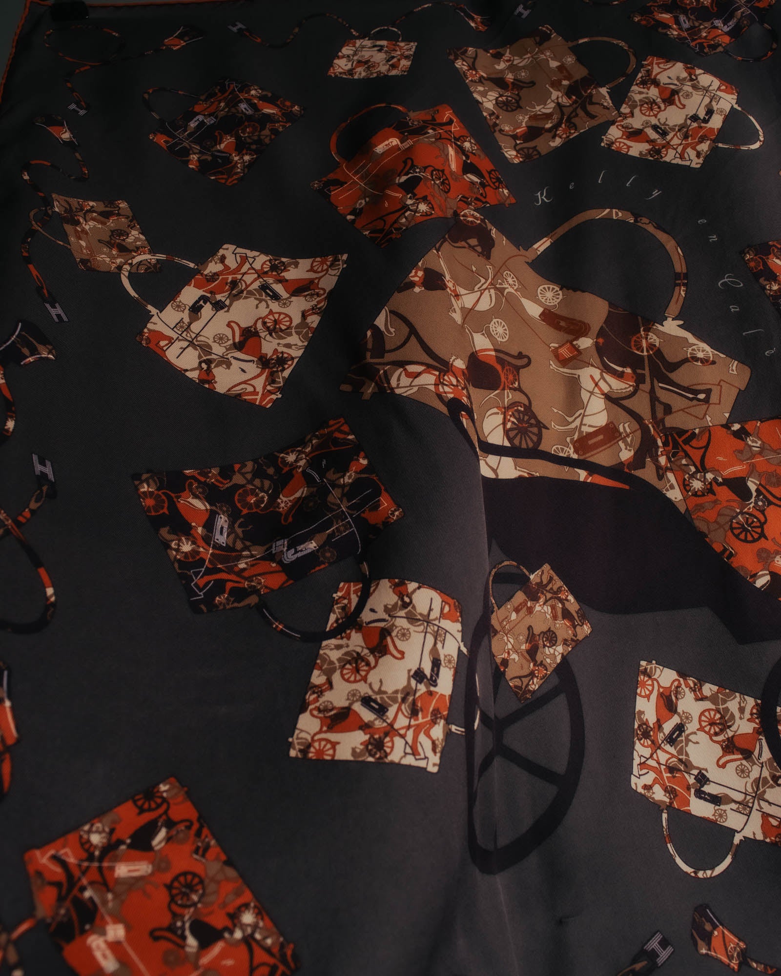 “Hermès” 2007 Kelly en calèche silk scarf