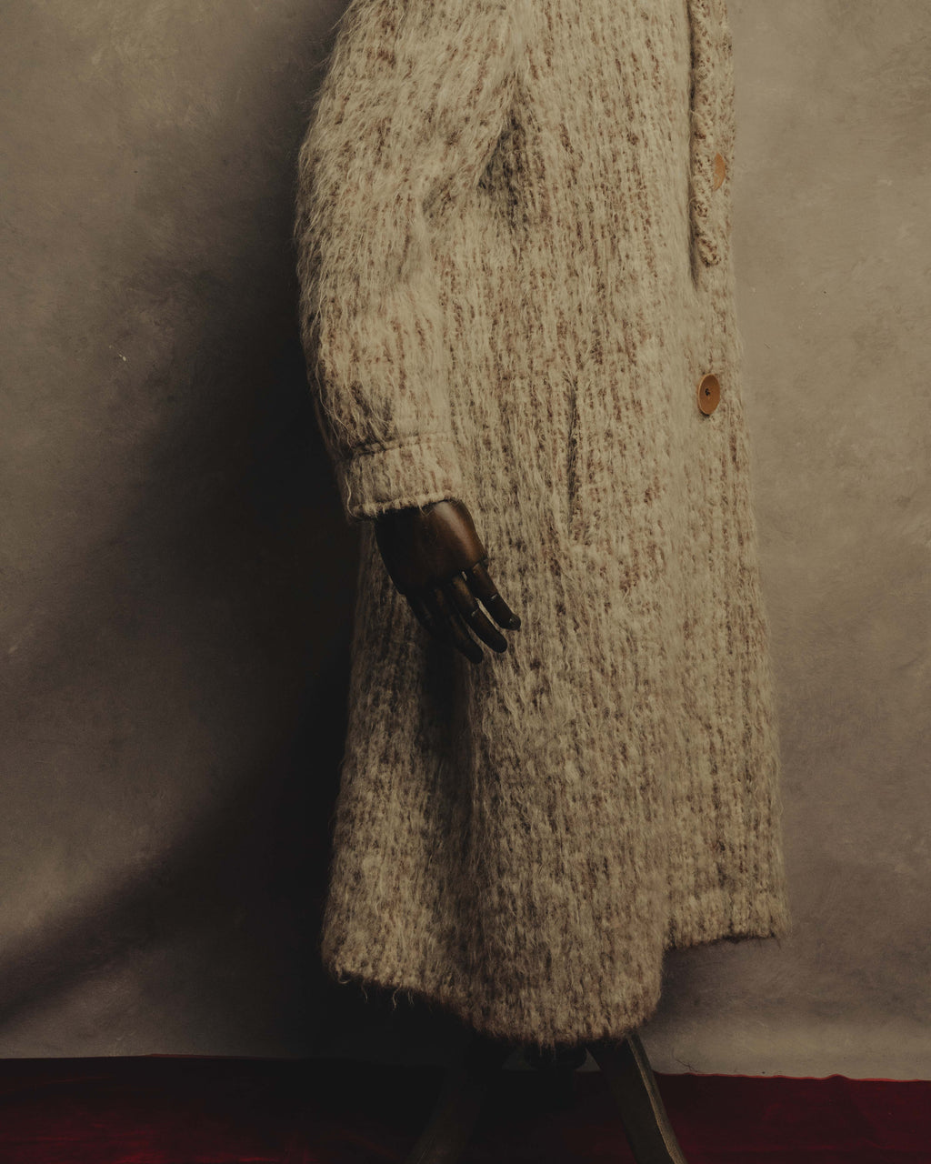 “Vintage” 80’s Shaggy textured long knit coat