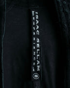 "ISAAC SELLAM" Cut-off design belted leather jacket