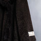 Vintage blue fox fur docking alpaca blend long coat