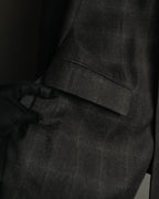 “PRADA” 90’s-00’s Wool cashmere checked tailored jacket