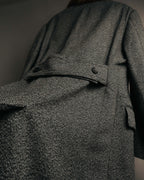 -SPECIAL- "GUCCI" 00's-10's Luxurious beaver fur-collar wool overcoat