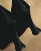 "PATRICK COX" 90's-00's Satin buckle heeled loafer pumps
