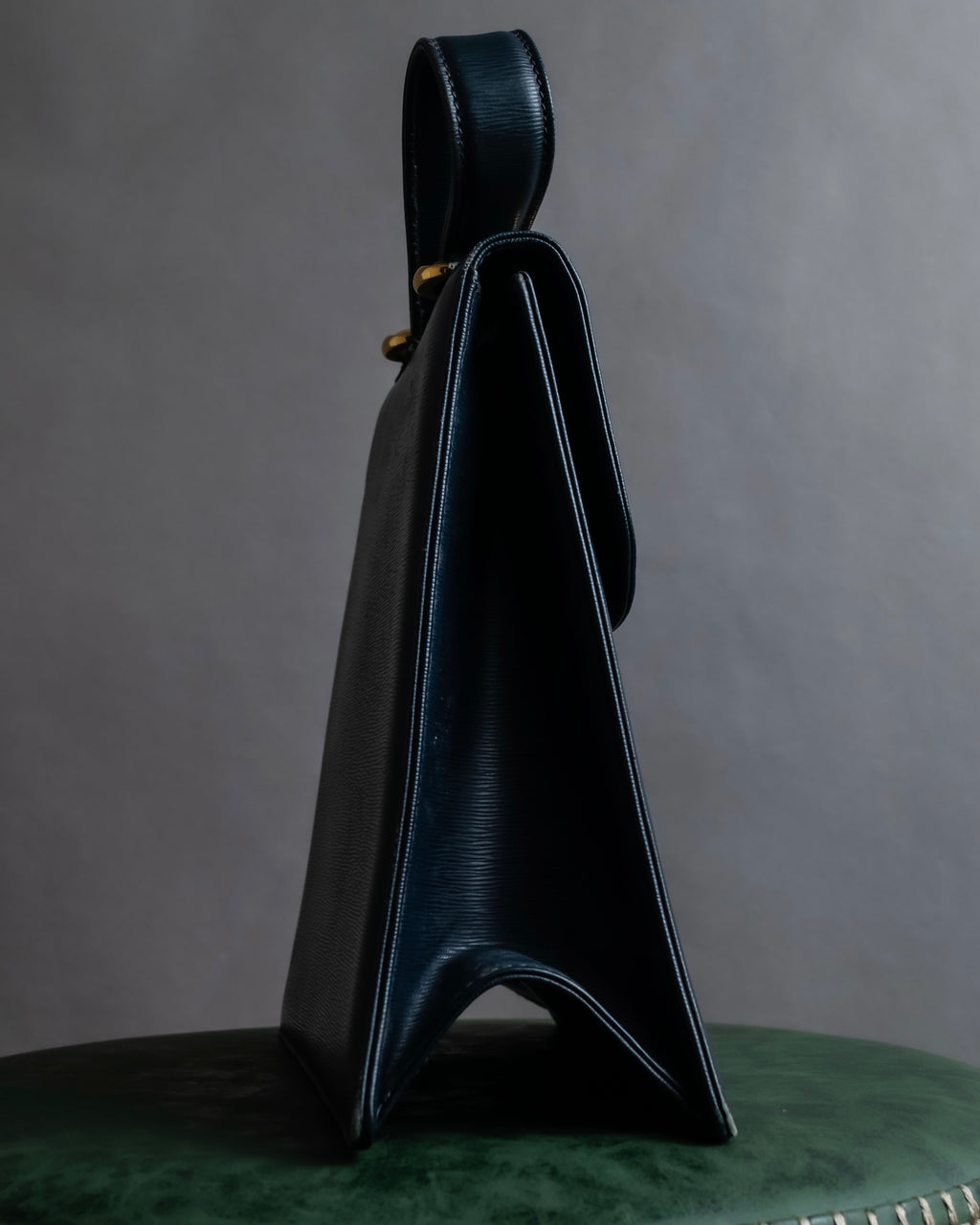 "Chloe" Trapezoid design embossed leather hand bag