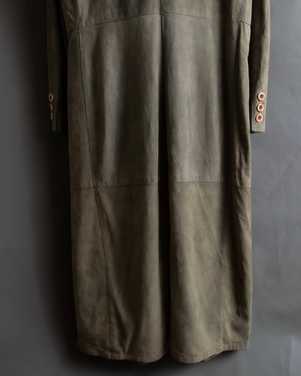"GIORGIO ARMANI" Brushed shades suede leather long coat