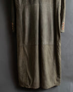 "GIORGIO ARMANI" Brushed shades suede leather long coat