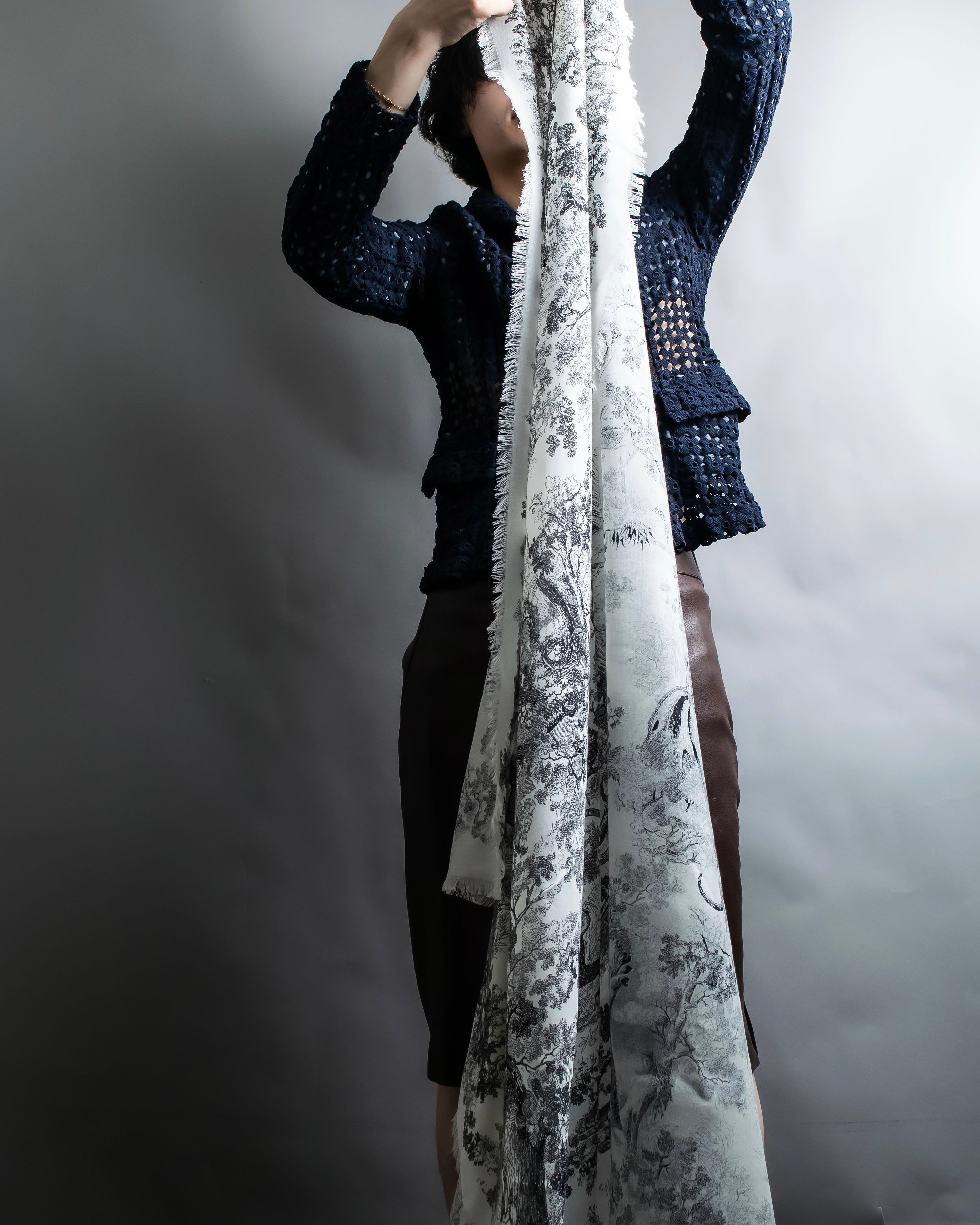 "DIOR" Toile de Jouy Sauvage Scarf