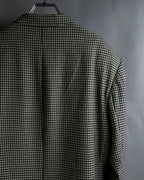 "HUGO BOSS" Houndstooth structured shoulder line tailored jacket