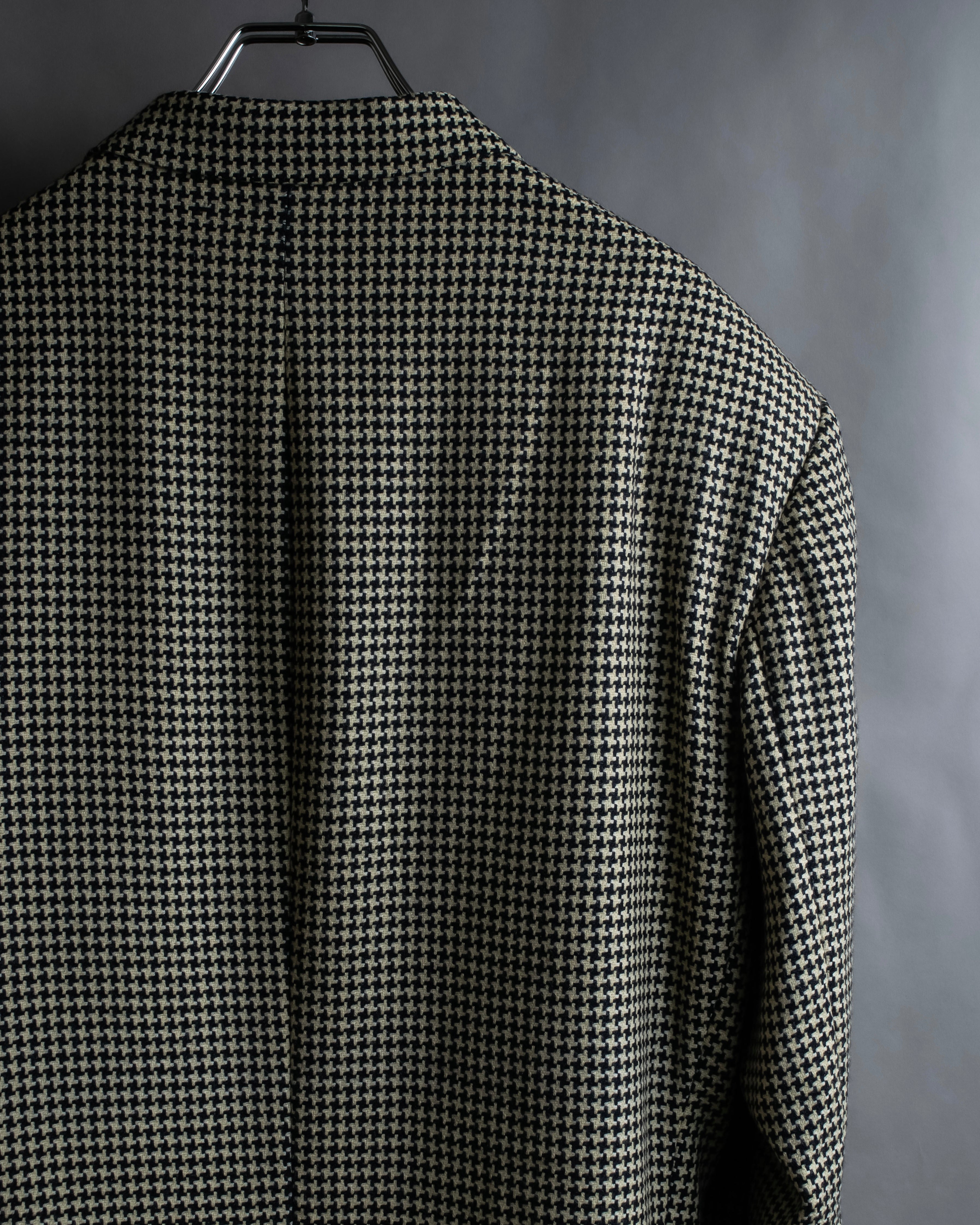 "HUGO BOSS" Houndstooth structured shoulder line tailored jacket