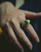 -SPECIAL- “Christian Dior” 60’s-70’s Blue cabochon cocktail ring